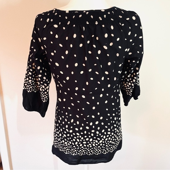 LOFT by Ann Taylor Women's Polka Dot Keyhole Blouse - Size 6 - Picture 7 of 11